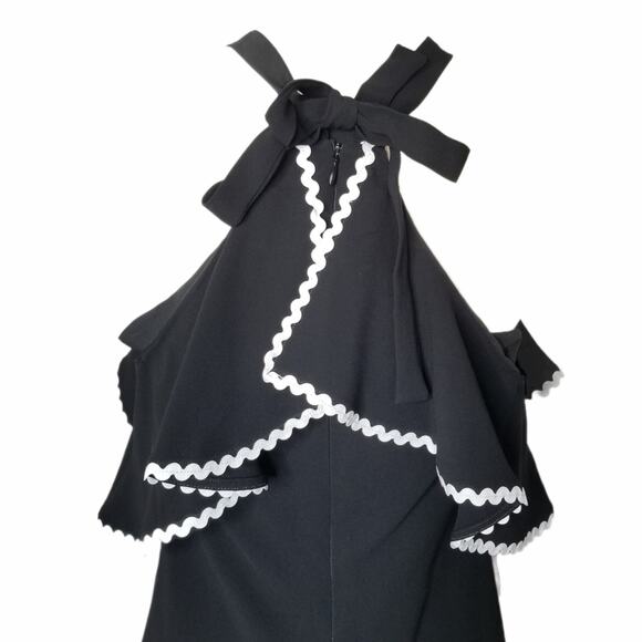 ShoShanna Off Shoulder Ruffle Sheath Dress Size 0 - Picture 3 of 9